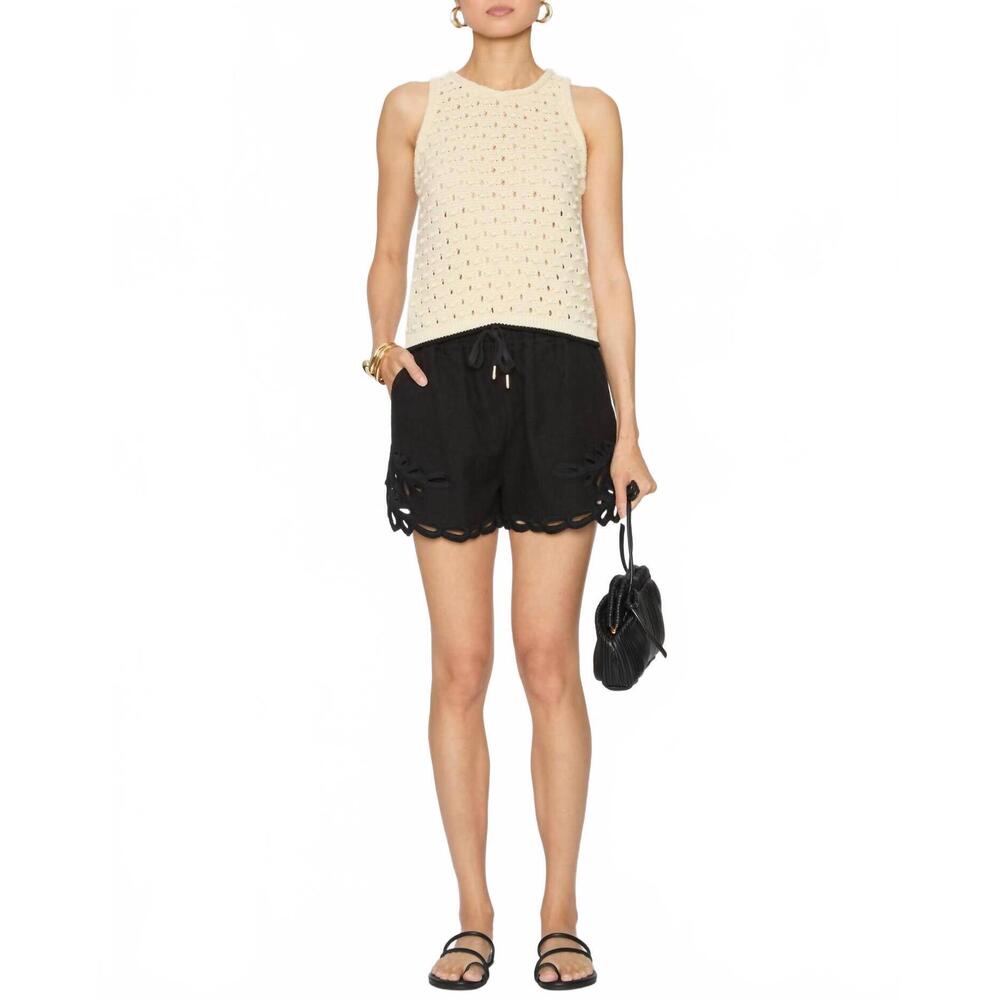 NEW FRAME bauble knit tank in cream